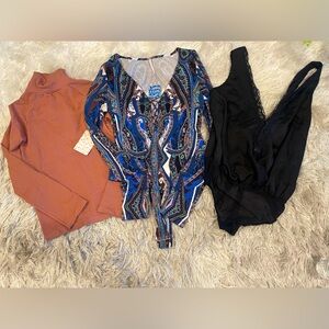 Brand New Free People Bodysuit/Shirt Bundle